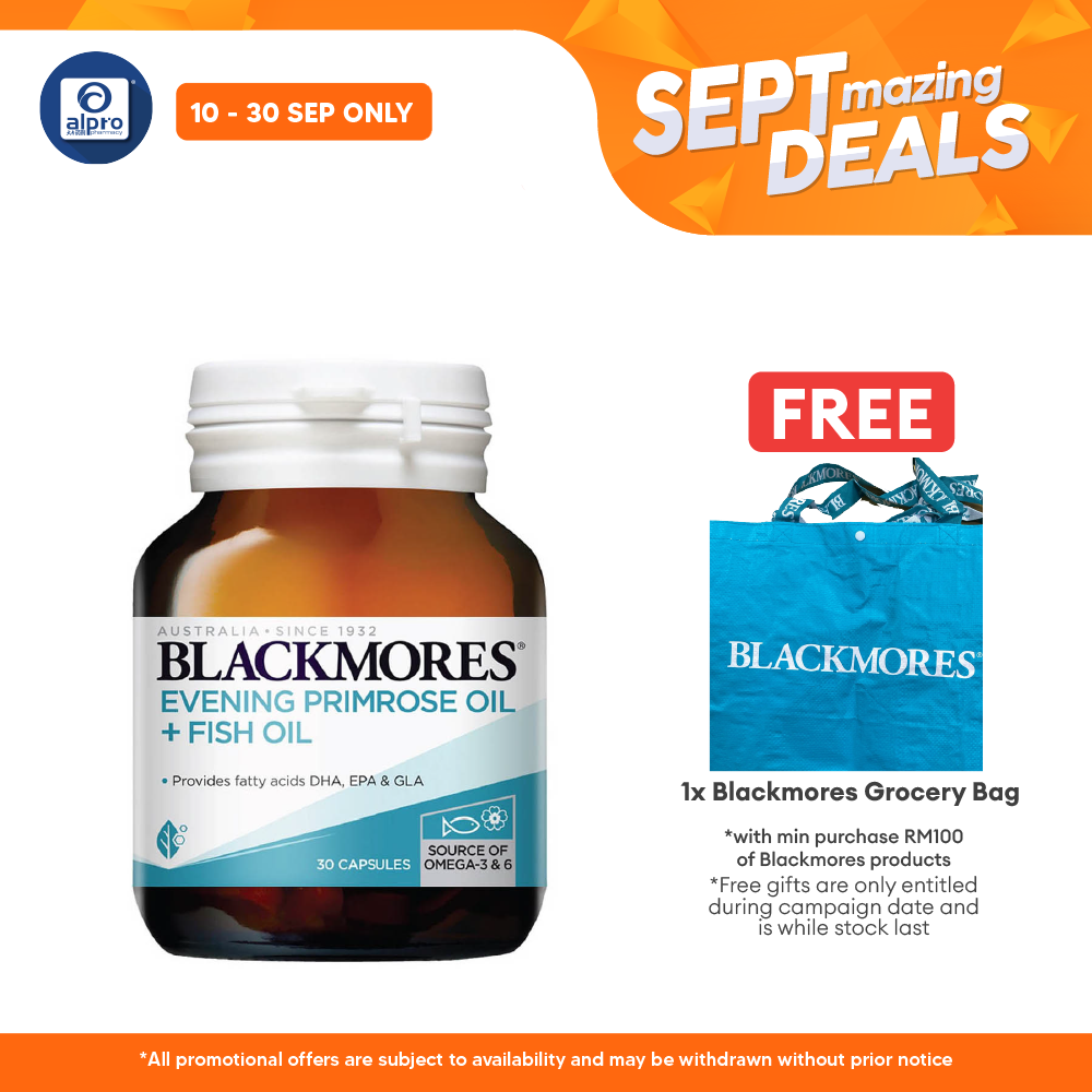 Blackmores Evening Primrose Oil + Fish Oil 30s | Anti-Inflamation Alpro Pharmacy