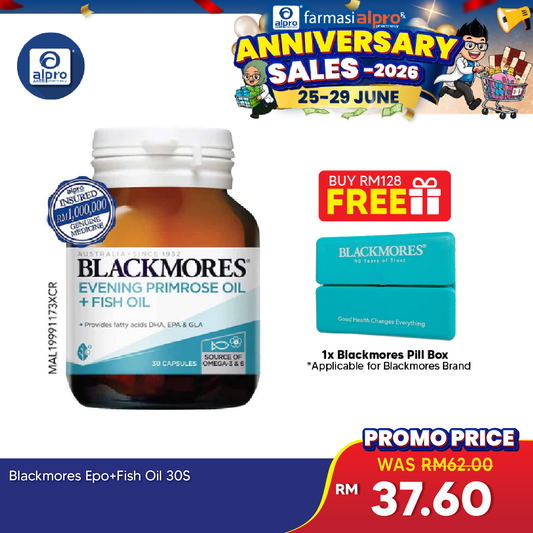 Blackmores Evening Primrose Oil + Fish Oil 30s | Anti-Inflamation Blackmores