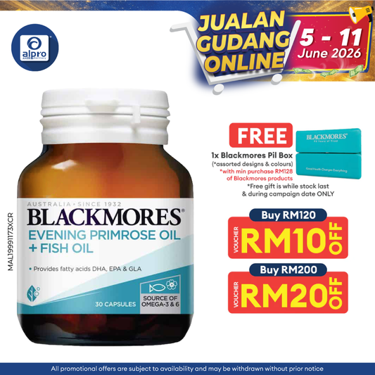Blackmores Evening Primrose Oil + Fish Oil 30s | Anti-Inflamation Blackmores