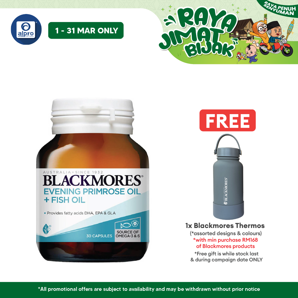 Blackmores Evening Primrose Oil + Fish Oil 30s | Anti-Inflamation Alpro Pharmacy