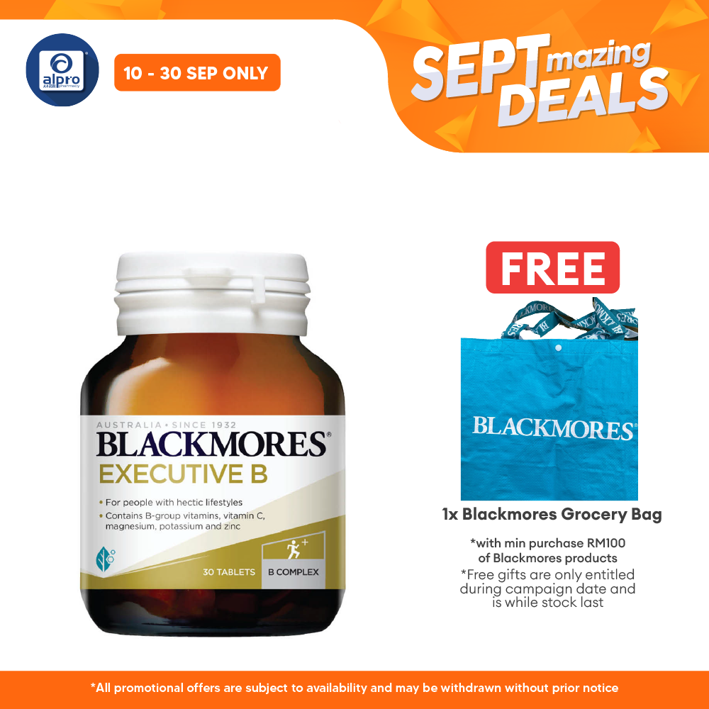 Blackmores Executive B 30s B-complex | Relieve Fatigue Blackmores