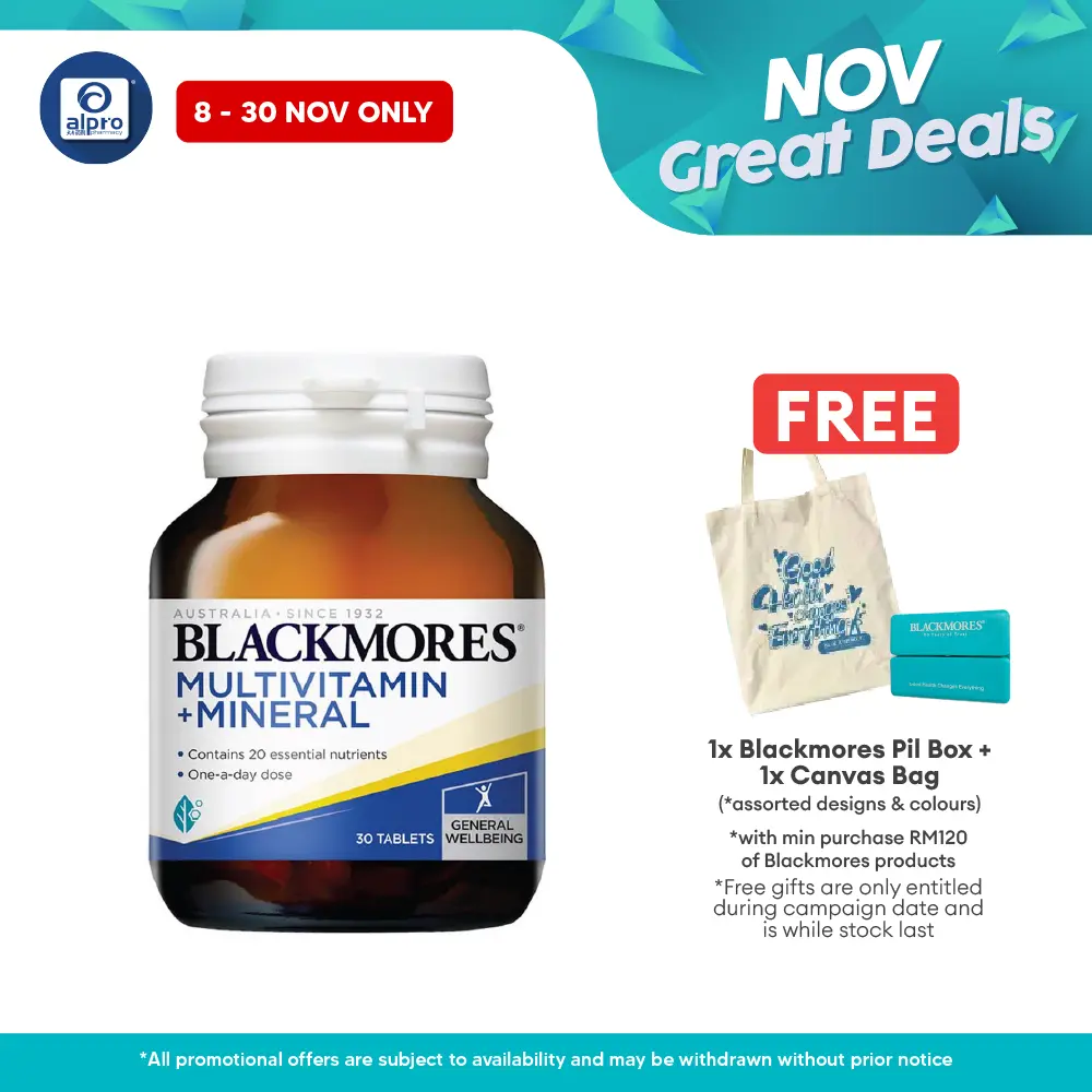 Blackmores Multivitamins + Minerals 30s | General Well-being Blackmores