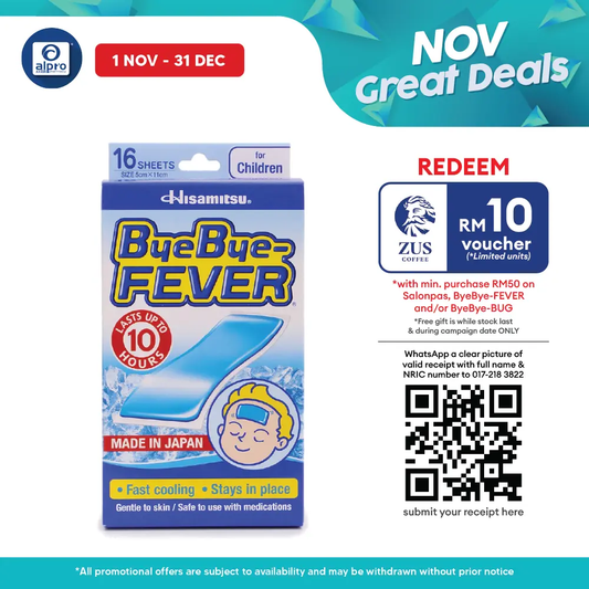 Bye Bye Fever For Children 6s | Soothes Fever Discomfort Alpro Pharmacy