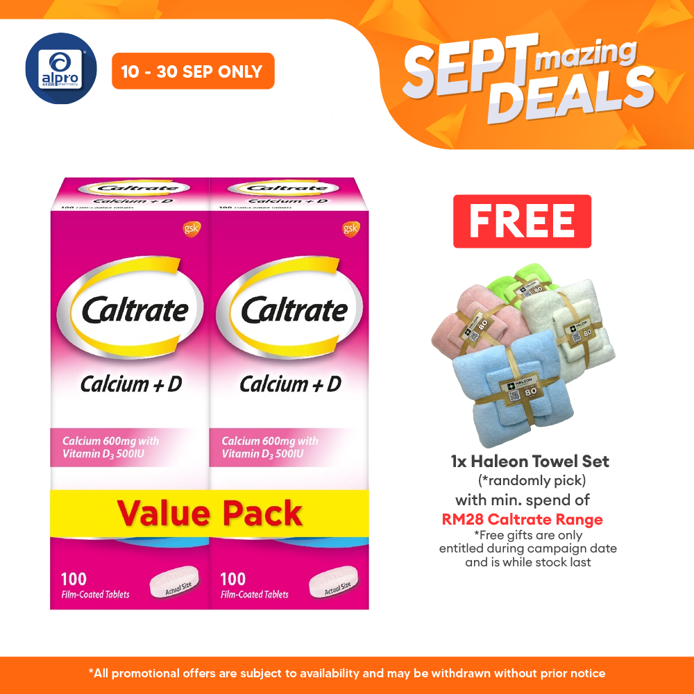 Caltrate 600+d 2x100s | Bone Health Alpro Pharmacy