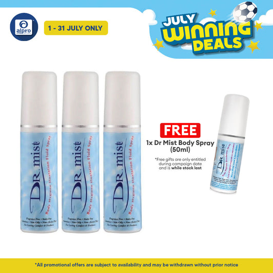 Dr. Mist Deodorant Spray Promo Pack 75ml 3s Dr.Mist