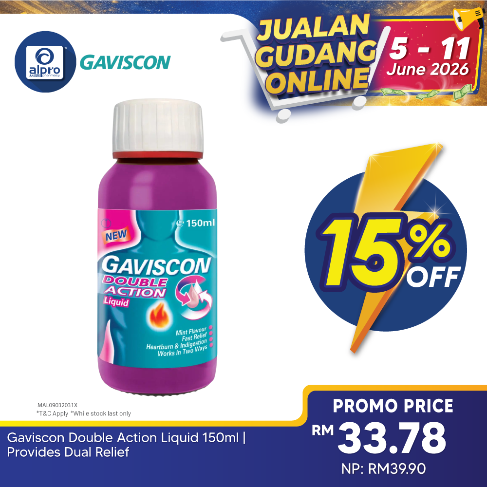 Gaviscon Double Action Liquid 150ml | Provides Dual Relief Gaviscon