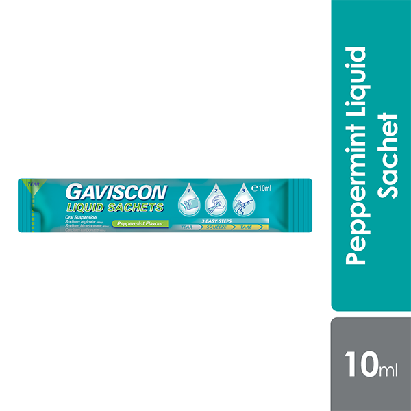 Gaviscon Liquid Peppermint Sachets 24s x 10ml (Exp: 31/05/2025) Alpro Pharmacy