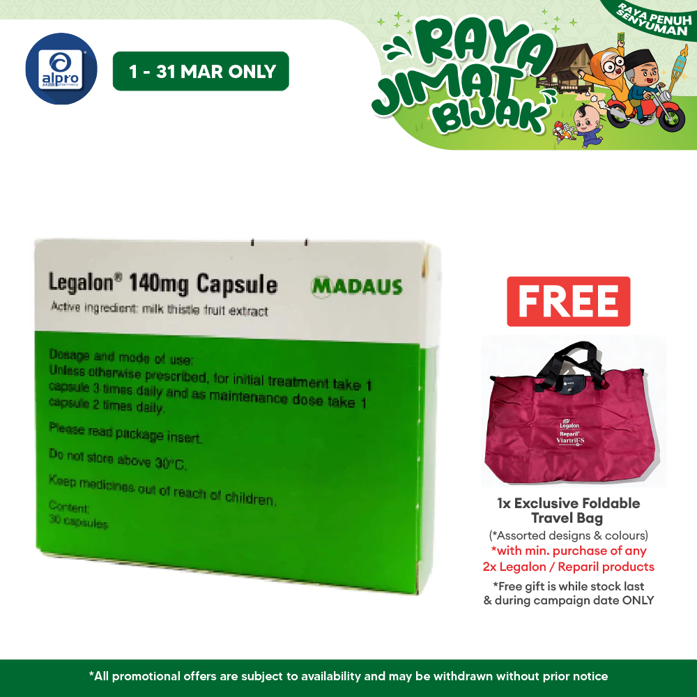 Legalon with Milk Thistle Fruit Extract 140mg 3x10s | Liver Health Alpro Pharmacy