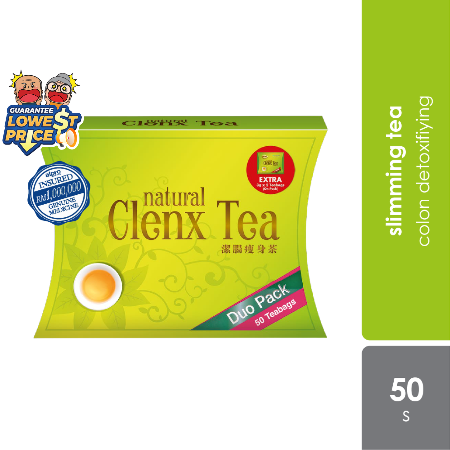 NH Detoxlim Natural Clenx Tea 50s | Slimming Tea NH Detoxlim