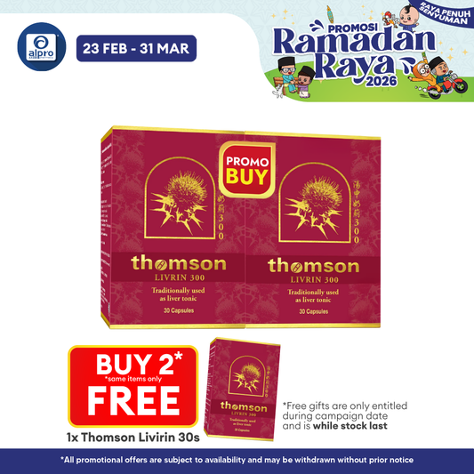 Thomson Livrin w Milk Thistle Extract 300mg 2x30s | Liver Health Thomson