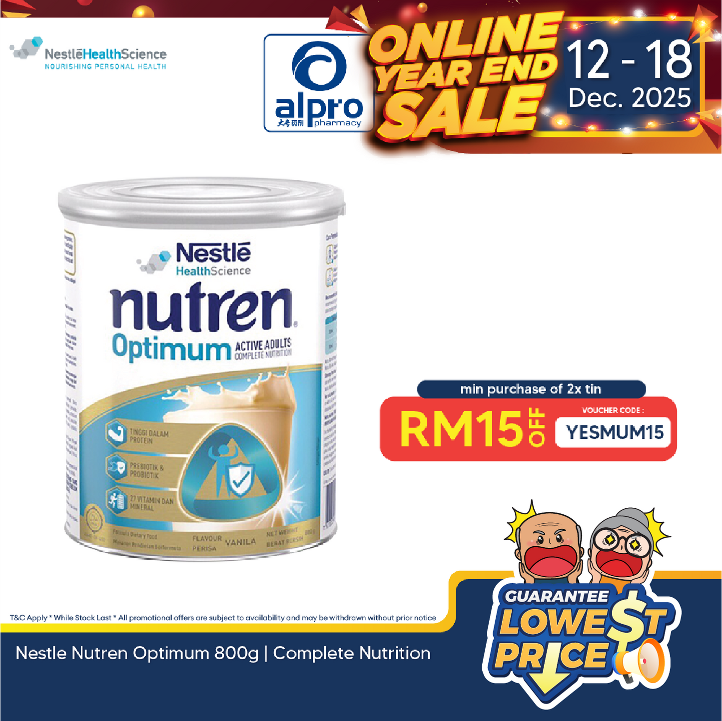 Nestle Nutren Optimum 800g | Complete Nutrition Nestle