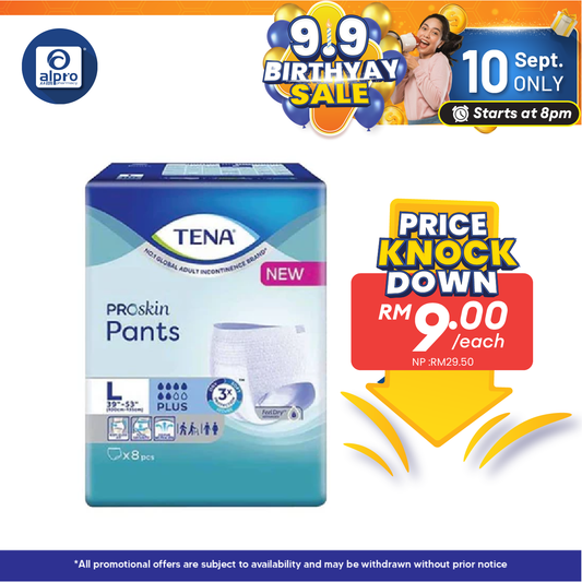 Tena Pants Plus L 8's | Triple Protection Alpro Pharmacy