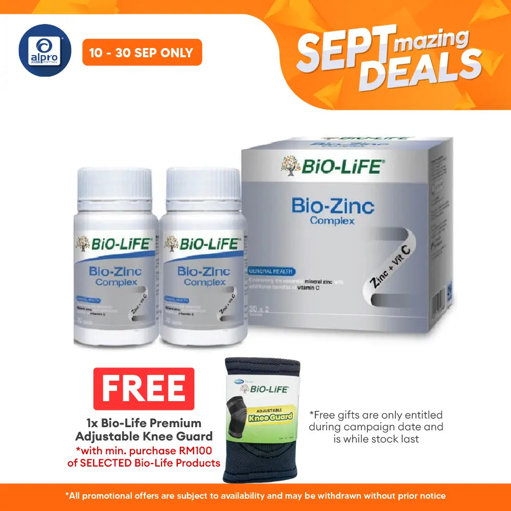 Bio-Life Bio-Zinc Complex 2x30s Alpro Pharmacy