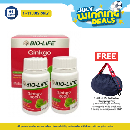 Bio-life Ginkgo 2000 2x30s | Heart Health Bio-life