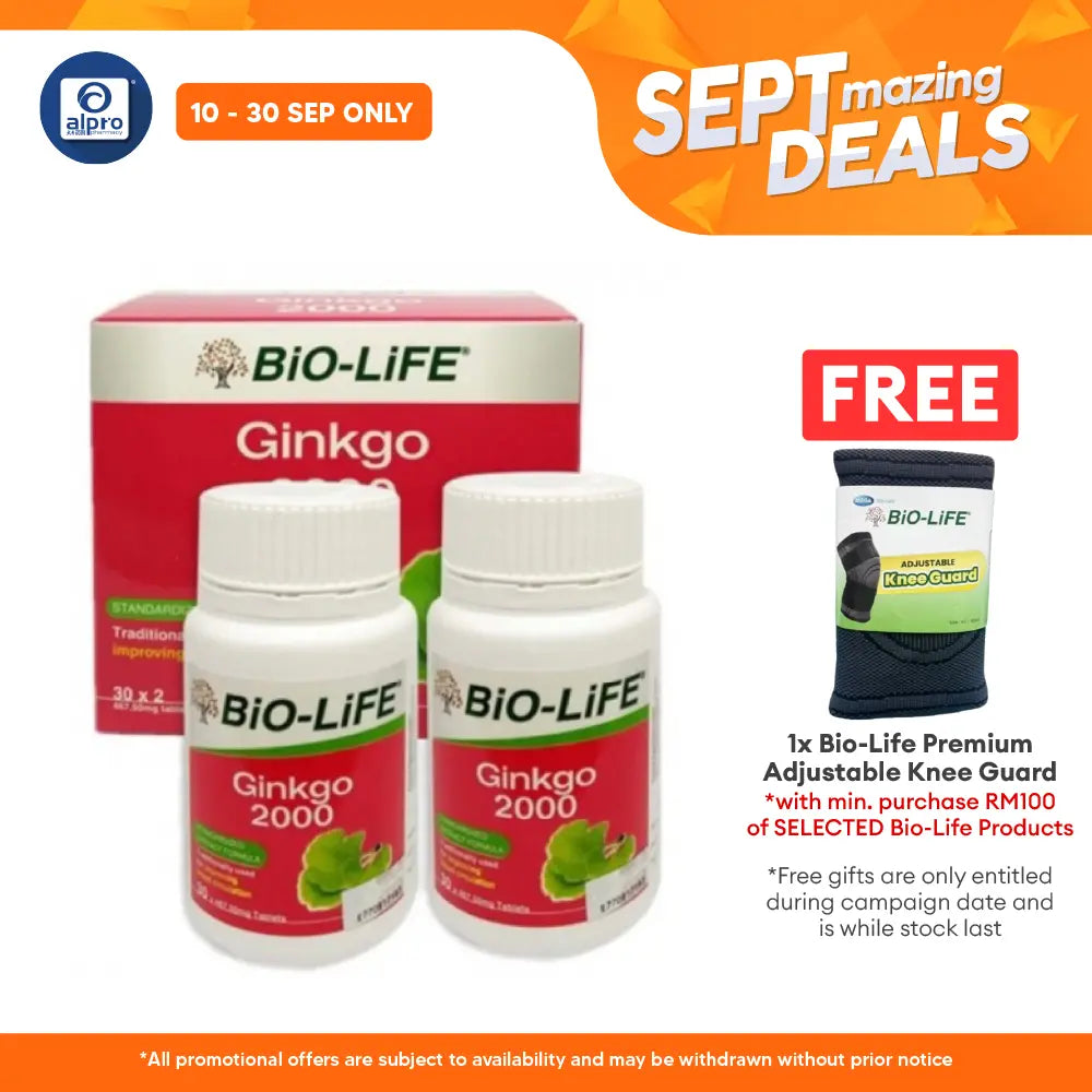 Bio-life Ginkgo 2000 2x30s | Heart Health Alpro Pharmacy