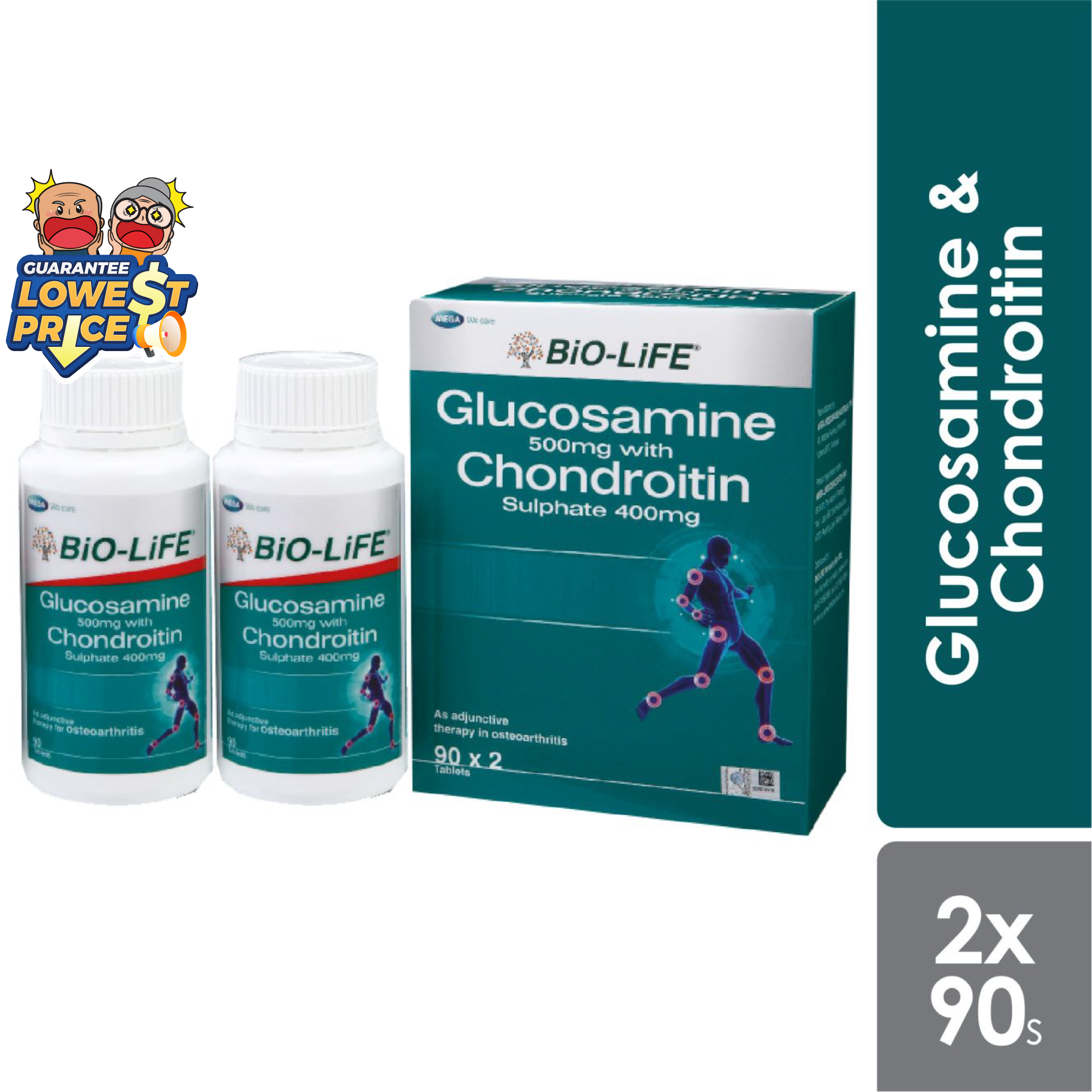 Bio-life Glucosamine & Chondroitin 2x90s | Joint Health Bio-life