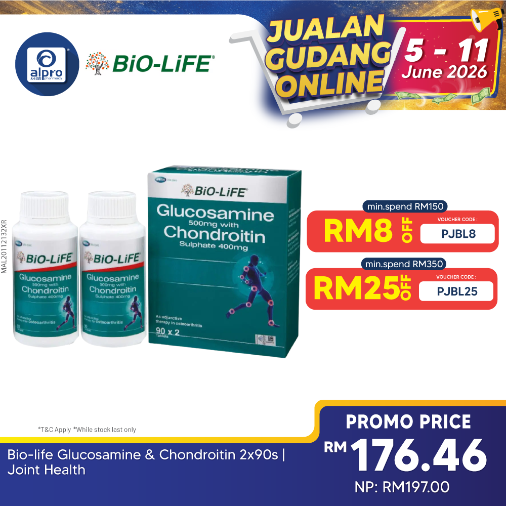 Bio-life Glucosamine & Chondroitin 2x90s | Joint Health Bio-life