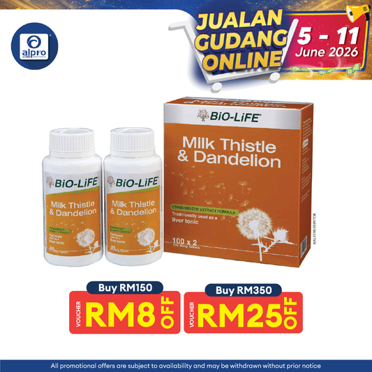 Bio-life Milk Thistle & Dandelion 2x100s | Liver Health Bio-life
