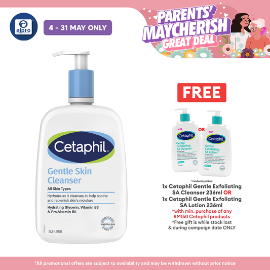 Cetaphil Gentle Skin Cleanser 1L | For Dry and Sensitive Skin Cetaphil