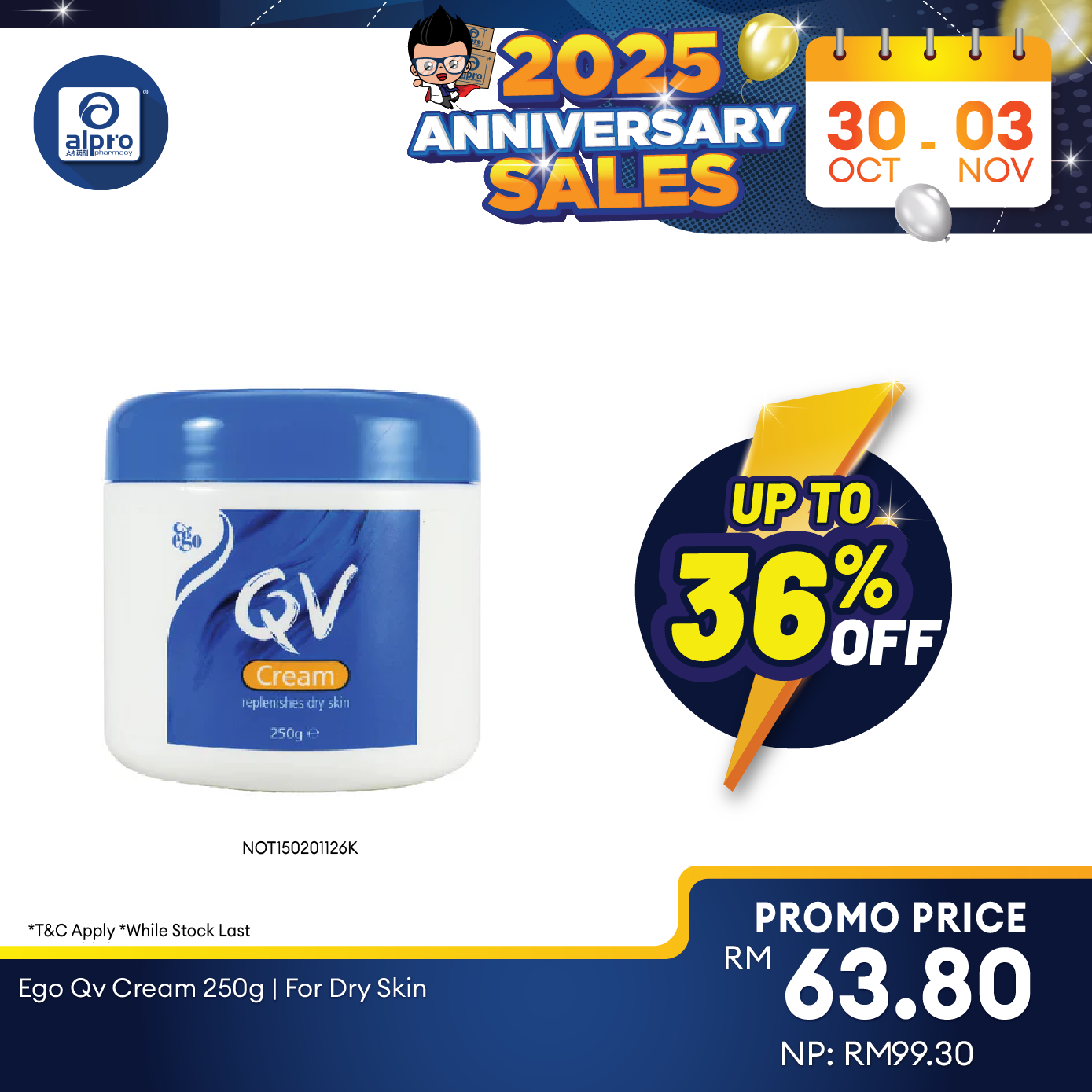 Ego QV Cream 250g | For Dry Skin QV