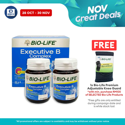 Bio-life Executive Vitamin B Complex 2x30s | Enhance Energy Levels Alpro Pharmacy