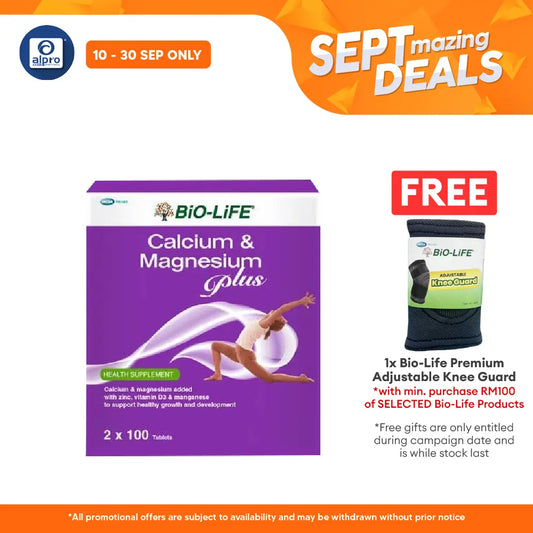 Bio-life Calcium & Magnesium Plus 2x100s | Bone Health Bio-life