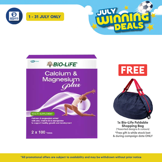 Bio-life Calcium & Magnesium Plus 2x100s | Bone Health Bio-life