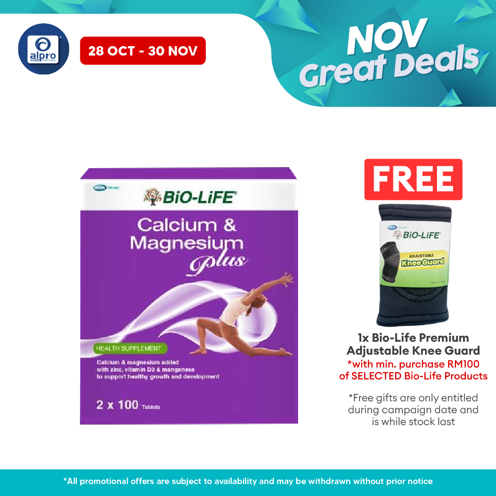 Bio-life Calcium & Magnesium Plus 2x100s | Bone Health Bio-life