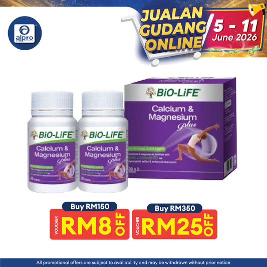 Bio-Life Calcium Magnesium Plus 2 x 30s | Maintains Healthy Bones and Teeth Bio-life