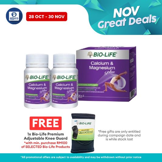 Bio-Life Calcium Magnesium Plus 2 x 30s | Maintains Healthy Bones and Teeth Bio-life