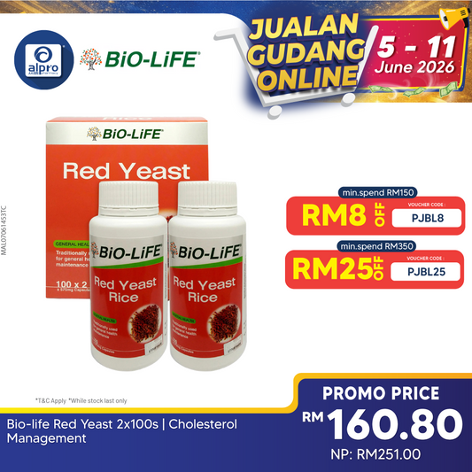 Bio-life Red Yeast 2x100s | Cholesterol Management Bio-life