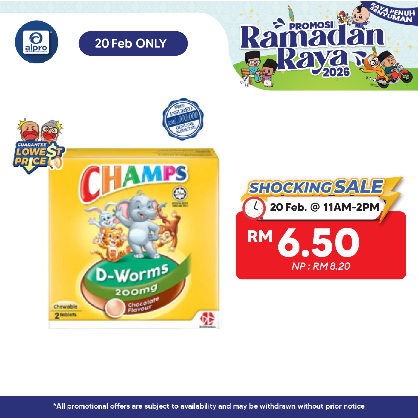 Champs D-Worms Choco 2s | Deworm Champs
