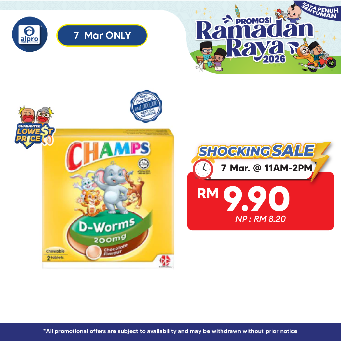 Champs D-Worms Choco 2s | Deworm Champs