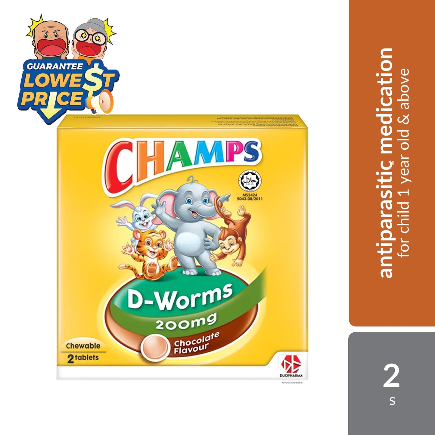 Champs D-Worms Choco 2s | Deworm Champs