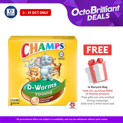 Champs D-Worms Choco 2s | Deworm Champs