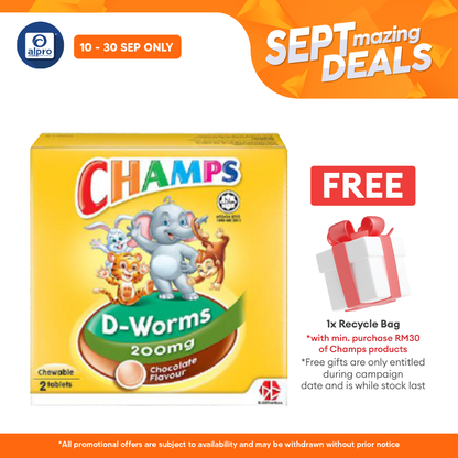 Champs D-Worms Choco 2s | Deworm Alpro Pharmacy
