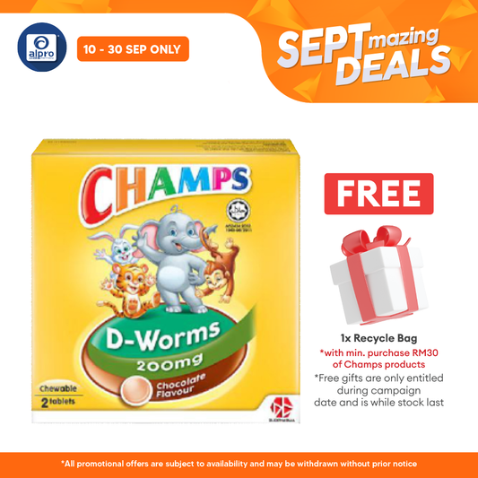 Champs D-Worms Choco 2s | Deworm Alpro Pharmacy
