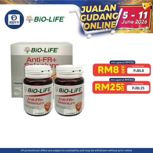 Bio-life Anti-FR+Selenium 2x30s | Antioxidant Supplements Bio-life