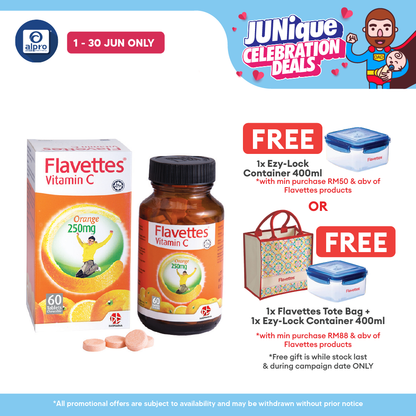 Flavettes Vitamin C 250mg Orange 60s | Immune System Health Flavettes