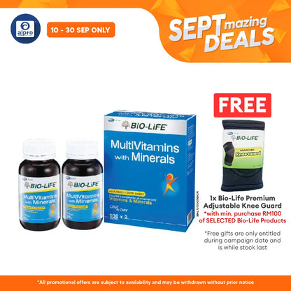 BiO-LiFE Multivitamins + Minerals 2x100s | Develops Strong Bones and Teeth Alpro Pharmacy