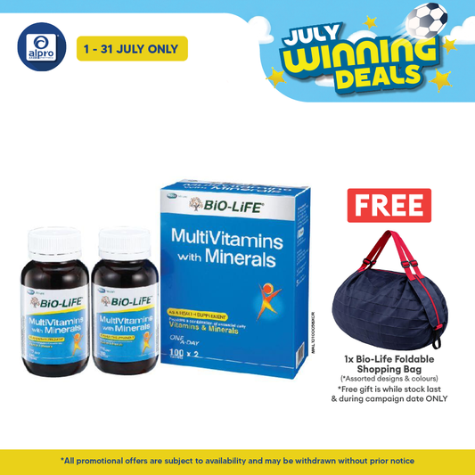 BiO-LiFE Multivitamins + Minerals 2x100s | Develops Strong Bones and Teeth Bio-life
