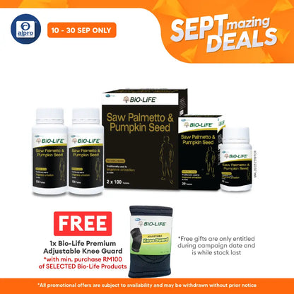 Bio-life Saw Palmetto & Pumpkin Seed 2x100s Plus 30s | Men's Health Alpro Pharmacy