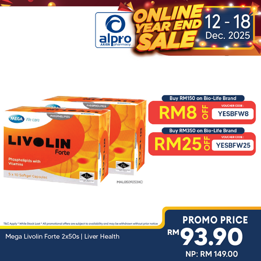 Mega Livolin Forte 2x50s | Liver Health Bio-life