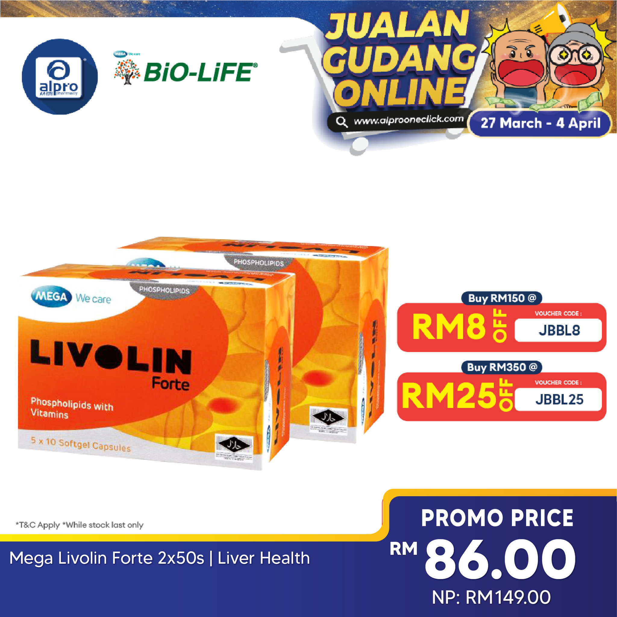 Mega Livolin Forte 2x50s | Liver Health Bio-life