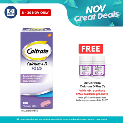 Caltrate Calclium D Plus 100s | Supports Muscle and Bone Health Alpro Pharmacy
