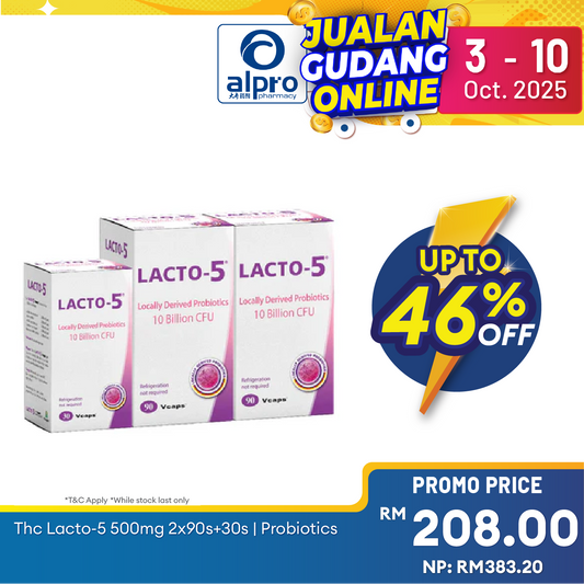 THC Lacto-5 500mg 2x90s+30s | Probiotics THC