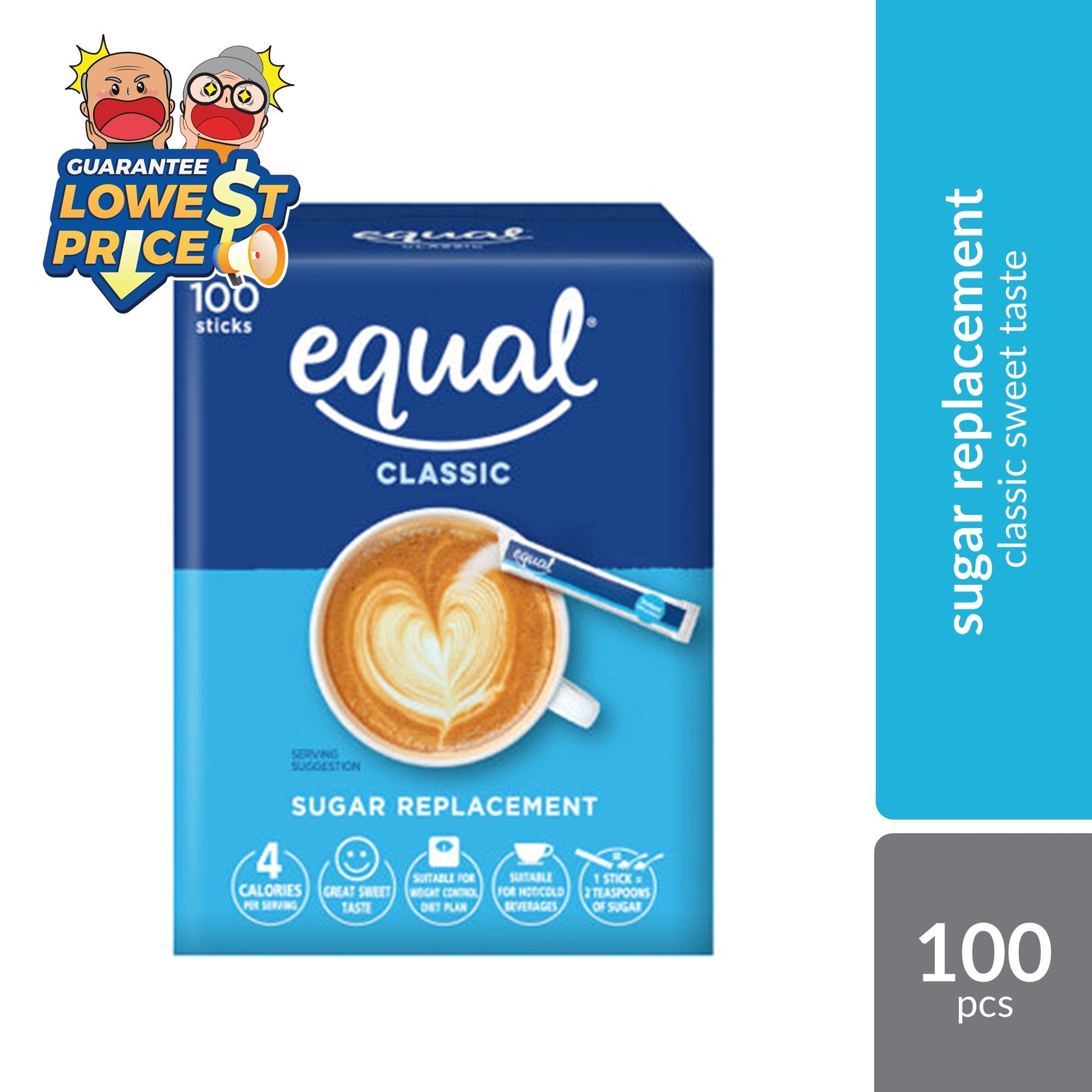 Equal Classic Stick 100s | Provide Great Low Calorie Equal