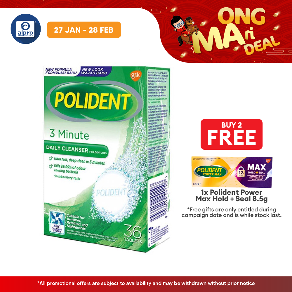 Polident Daily Cleanser For Dentures 3 Minute 36s Polident
