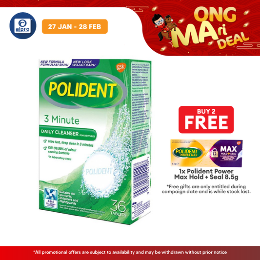 Polident Daily Cleanser For Dentures 3 Minute 36s Polident