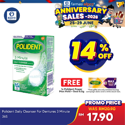 Polident Daily Cleanser For Dentures 3 Minute 36s Polident